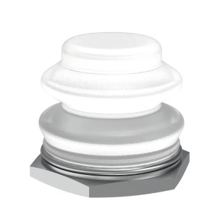 ETA Cover Accessory for Circuit Breaker 9510, M12 Thread Neck Panel Mount with Plated X200.801.08 M12 CLEAR COVER+PLATED NUT