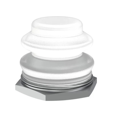 ETA Cover Accessory for Circuit Breaker 9510, M12 Thread Neck Panel Mount with Plated X200.801.08 M12 CLEAR COVER+PLATED NUT