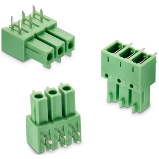 Wurth Elektronik 3093 Series Pluggable Terminal Block 6-Contact 3.81 mm Pitch 1 Row 8A 1.6kV Polyamide Green 691309310006