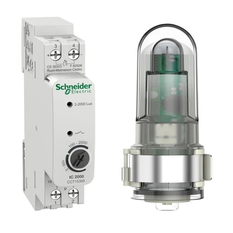 Schneider Electric Adjustable Twilight Switch Acti9 230V AC, 1 NO Contact, IP20/IP55 Protection 