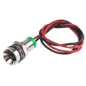 RS PRO Green Panel Mount Indicator 2V DC 20mA Lead Wire Termination IP67 Recessed 723-9312
