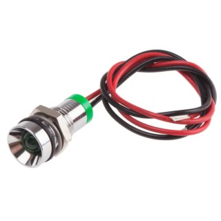 RS PRO Green Panel Mount Indicator 2V DC 20mA Lead Wire Termination IP67 Recessed 723-9312