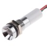 RS PRO Panel Mount Indicator 24V dc Lead Wire Termination IP67 Recessed Silver Bezel IP67