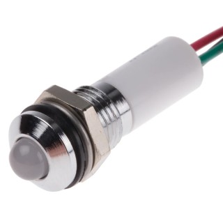 RS PRO Panel Mount Indicator 8 mm Lead Wire Termination United Kingdom 723-9466