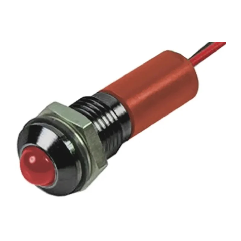 RS PRO Red Panel Mount Indicator 2V DC 20mA Lead Wire Termination IP67 Prominent Bezel 723-9390
