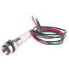 RS PRO Panel Mount Indicator 12V DC Lead Wire Termination IP67 Recessed Silver Bezel IP67