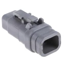 Deutsch Automotive Connector Male Grey Bulkhead Mount 4 Way Crimp Termination DTM06-4S-E007