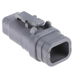 Deutsch Automotive Connector Male Grey Bulkhead Mount 4 Way Crimp Termination DTM06-4S-E007