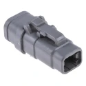 Deutsch Automotive Connector Male Grey Bulkhead Mount 4 Way Crimp Termination DTM06-4S-E007