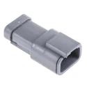 Deutsch DTM Automotive Connector Female Grey Panel 3 Way Crimp Termination DTM04-3P-E003