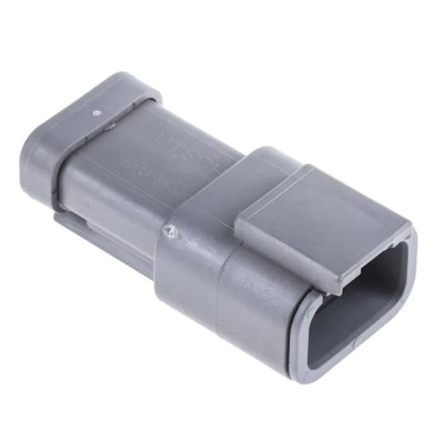 Deutsch DTM Automotive Connector Female Grey Panel 3 Way Crimp Termination DTM04-3P-E003
