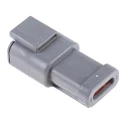 Deutsch DTM Automotive Connector Female Grey Panel 3 Way Crimp Termination DTM04-3P-E003