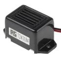 RS PRO 75 dB Flange Continuous Internal Magnetic Buzzer Component 9V dc to 15V dc 33.5mm x 15.5mm 724-3184