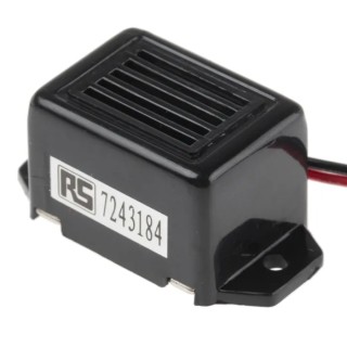 RS PRO 75 dB Flange Continuous Internal Magnetic Buzzer Component 9V dc to 15V dc 33.5mm x 15.5mm 724-3184