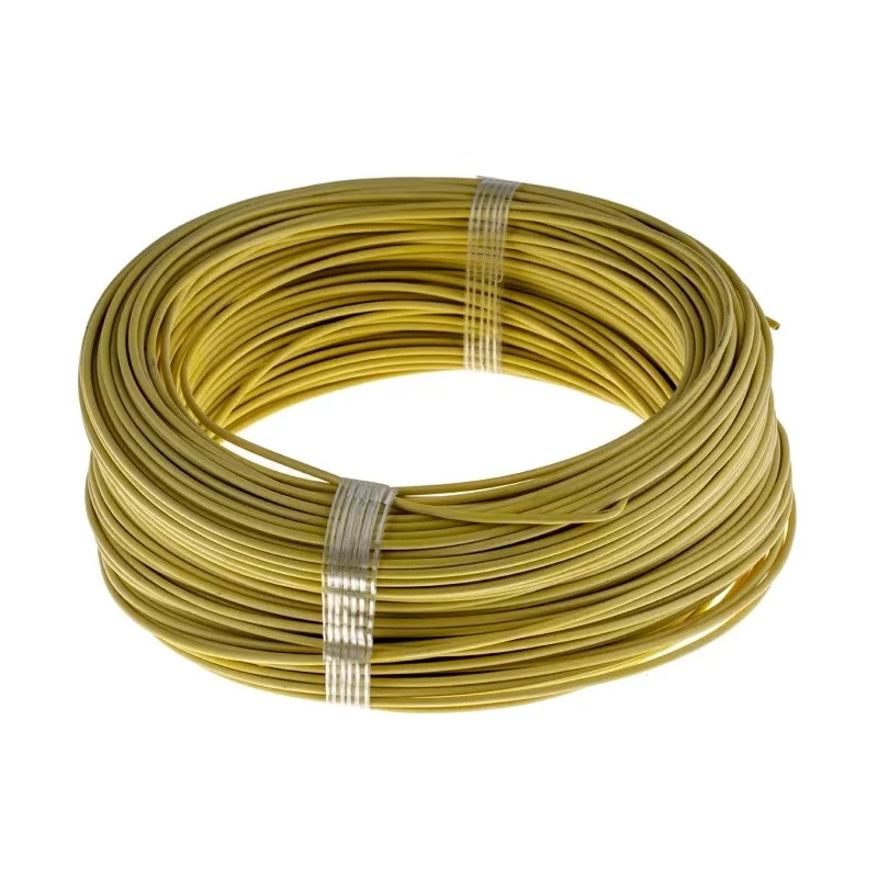 Lapp OLFLEX HEAT 180 SiF Series Yellow 1 mm² Hook Up Wire, 19 x 0.25 mm, 100 m, Silicone Rubber 50005
