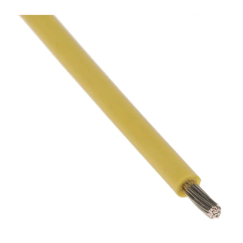 TE Connectivity Lapp OLFLEX HEAT 180 SiF Series Yellow 1.5 mm² Hook Up Wire, 19 x 0.25 mm, 100 m, Silicone Rubber 51005