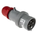 Scame IP44 Red Cable Mount 3P+PE Straight Industrial Power Connector 16A 415V 