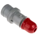 Scame IP44 Red Cable Mount 3P+PE Straight Industrial Power Connector 16A 415V 