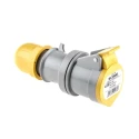 Scame Industrial Power Connector 16A 110V IP44 Yellow Cable Mount 2P+PE Optima IP44