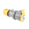 Scame Industrial Power Connector 16A 110V IP44 Yellow Cable Mount 2P+PE Optima IP44