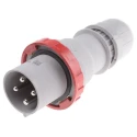 Scame Optima IP67 Red Cable Mount 3P+PE Straight Industrial Power Connector 125A 415V IP67 21812536