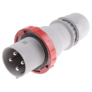 Scame Optima IP67 Red Cable Mount 3P+PE Straight Industrial Power Connector 125A 415V IP67 21812536