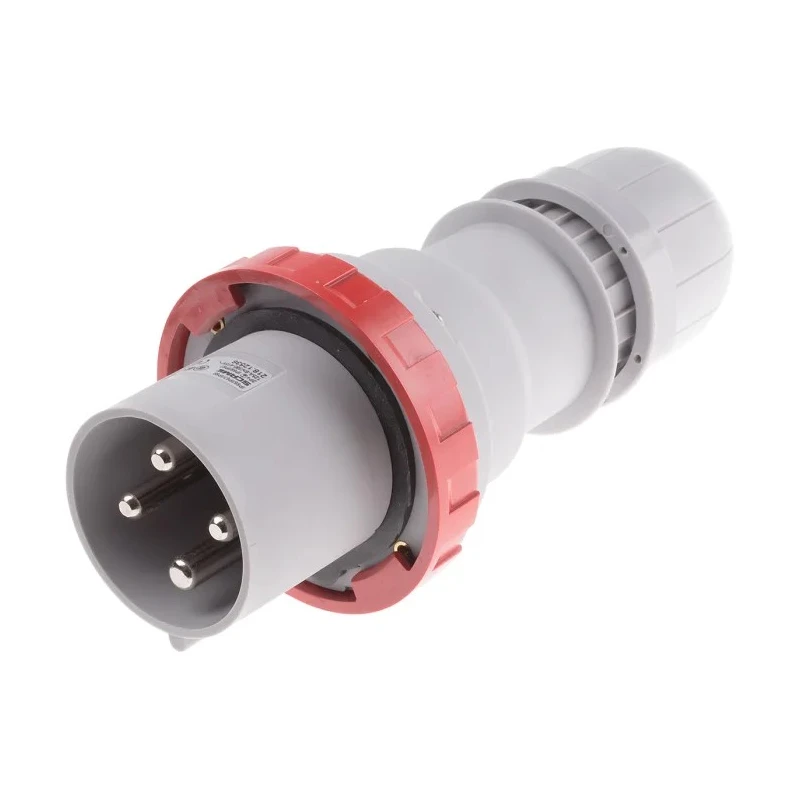 Scame Optima IP67 Red Cable Mount 3P+PE Straight Industrial Power Connector 125A 415V IP67 21812536