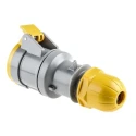 Scame Industrial Power Connector 16A 110V IP44 Yellow Cable Mount 2P+PE Optima IP44