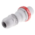 Scame Optima IP67 Red Cable Mount 3P+PE Straight Industrial Power Connector 125A 415V IP67 21812536