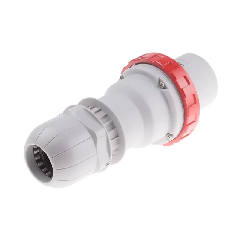 Scame Optima IP67 Red Cable Mount 3P+PE Straight Industrial Power Connector 125A 415V IP67 21812536