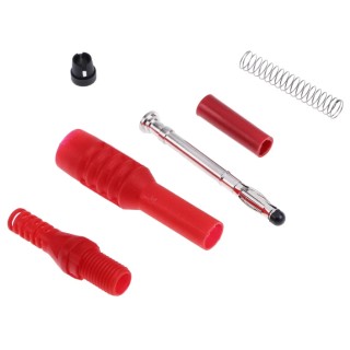 RS PRO Black and Red Male 4 mm Banana Plug Connector, Solder Termination, 1000V, 10A, Nickel Plating 191-7887