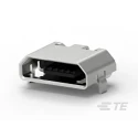 TE Connectivity Right Angle Surface Mount Female 1-Port Micro USB USB 2.0 Connector 1932788-1