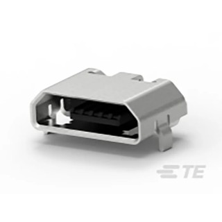 TE Connectivity Right Angle Surface Mount Female 1-Port Micro USB USB 2.0 Connector 1932788-1