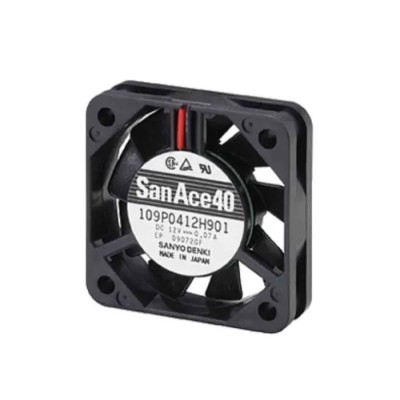 Sanyo Denki 109P Series Axial Fan 5V DC 800mW 5.3 CFM 6200 RPM IP68 Ball Bearing 40mm 10mm 109P0405H901