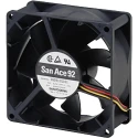 Sanyo Denki 9G Series Axial Fan 24V DC 186.9 m³/h 13.2W 550 mA Max IP68 92x92x38 mm 