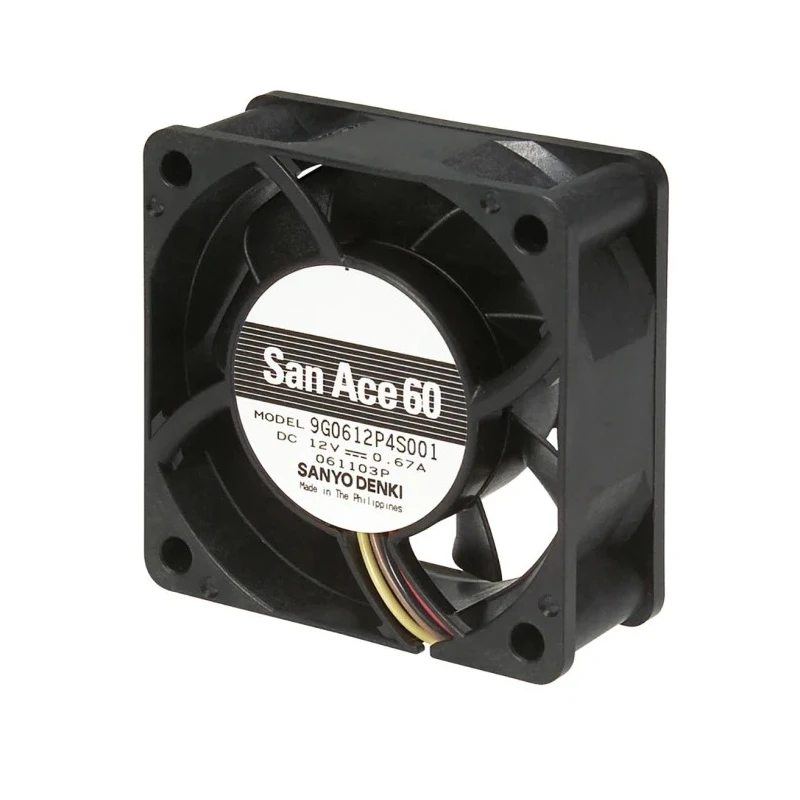 Sanyo Denki 9G Series Square Frame Axial Fan 48V DC 8.64W 6300 RPM IP68 60mm × 60mm × 25mm 