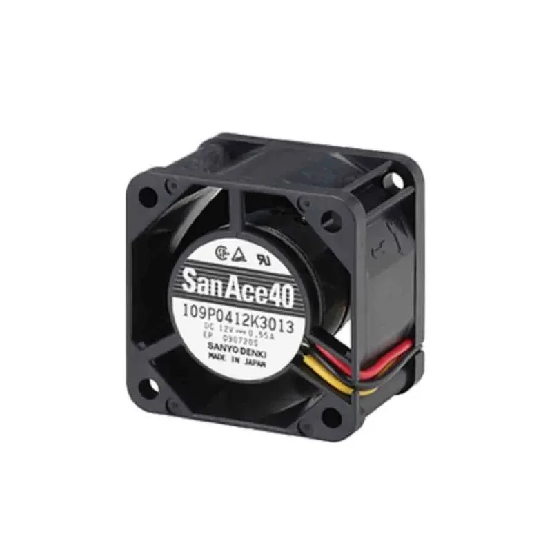 Sanyo Denki 109P Series Axial Fan, 24V DC, 4.32W Power Consumption, 16.2 CFM Airflow, 6300 RPM, IP68 Protection 109P0424J3013