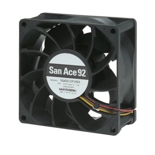 Sanyo Denki 9GA Series Axial Fan, 48V DC, 26.4W, 239.6 m³/h Airflow, 550mA Max, 92mm Frame Size, Ball Bearing 9GA0948P1H03