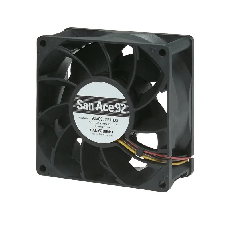 Sanyo Denki 9GA Series Axial Fan, 48V DC, 26.4W, 239.6 m³/h Airflow, 550mA Max, 92mm Frame Size, Ball Bearing 9GA0948P1H03