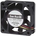 Sanyo Denki 9GA Series Axial Fan 24V DC 2.88W 6300 RPM 52.8 m³/h IP68 60 mm 