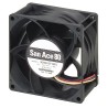 Sanyo Denki 9GV Series Axial Fan 12V DC 45.6W 3.8A 10200 RPM 234.5 m³/h 80 mm Square Frame 9GV0812P1G031