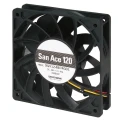 Sanyo Denki 120 mm 12V dc Square Frame Ball Bearing Axial Fan 9GV1212P4G01