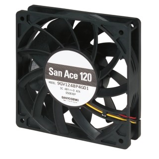 Sanyo Denki 120 mm 12V dc Square Frame Ball Bearing Axial Fan 9GV1212P4G01