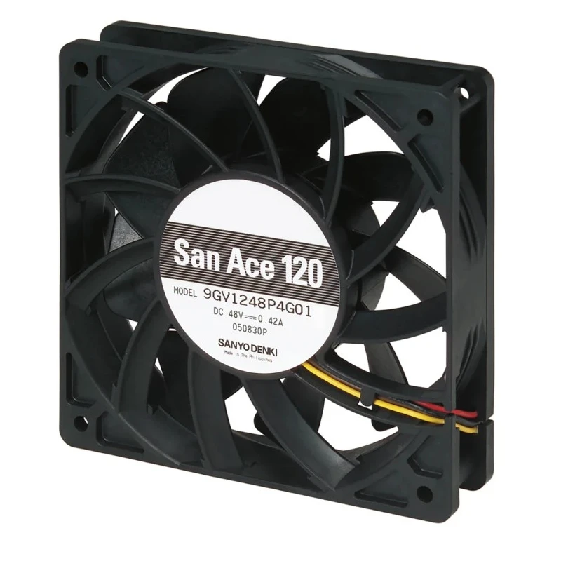 Sanyo Denki 120 mm 12V dc Square Frame Ball Bearing Axial Fan 9GV1212P4G01
