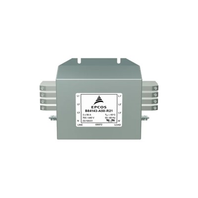 TDK High Insertion Loss 50 A 760V AC Terminal Block 3 Phase EMC Filter B84143A0050R021