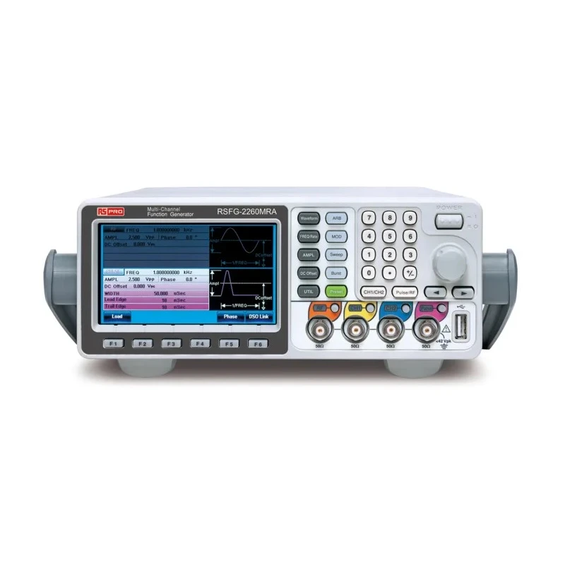 RS PRO Function Generator 25 MHz Max Frequency, 5 Channels, FM Modulation RSFG-2260MRA