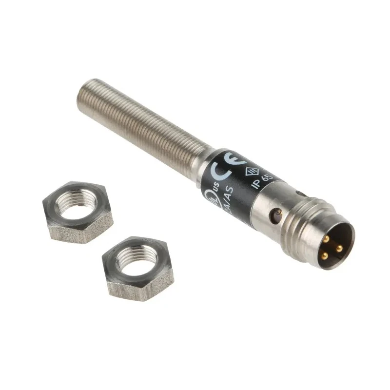 ifm electronic Threaded Barrel Inductive Proximity Sensor M5 x 0.5, PNP Output, 36 V DC, 100 mA IY5036