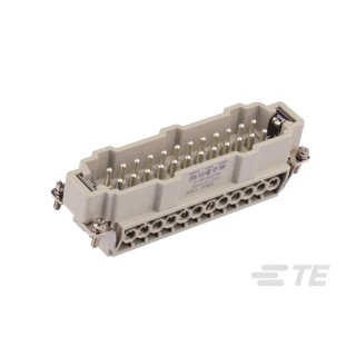 TE Connectivity Heavy Duty Power Connector Insert, 16A, HDC HE Series Male, 24 Contacts T2040242101-000