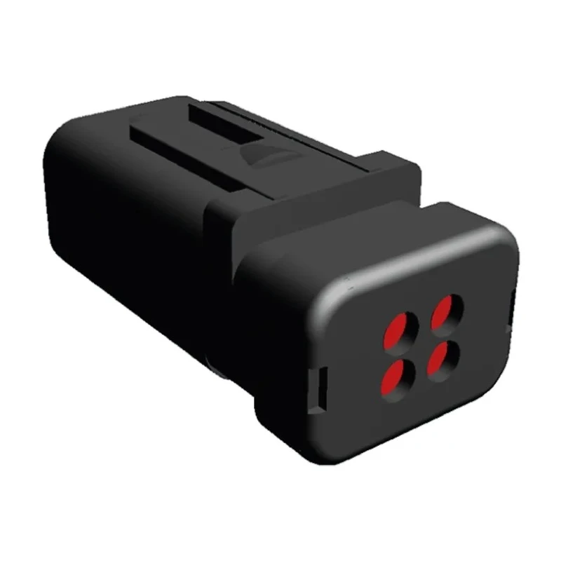 TE Connectivity AMPSEAL 16 Automotive Connector Male Red Clip 4 Way Crimp Termination 776536-1