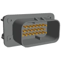 TE Connectivity Ampseal Automotive Connector Male Grey Panel Mount 23 Way Solder Termination 1-776200-4